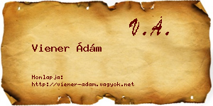 Viener Ádám névjegykártya